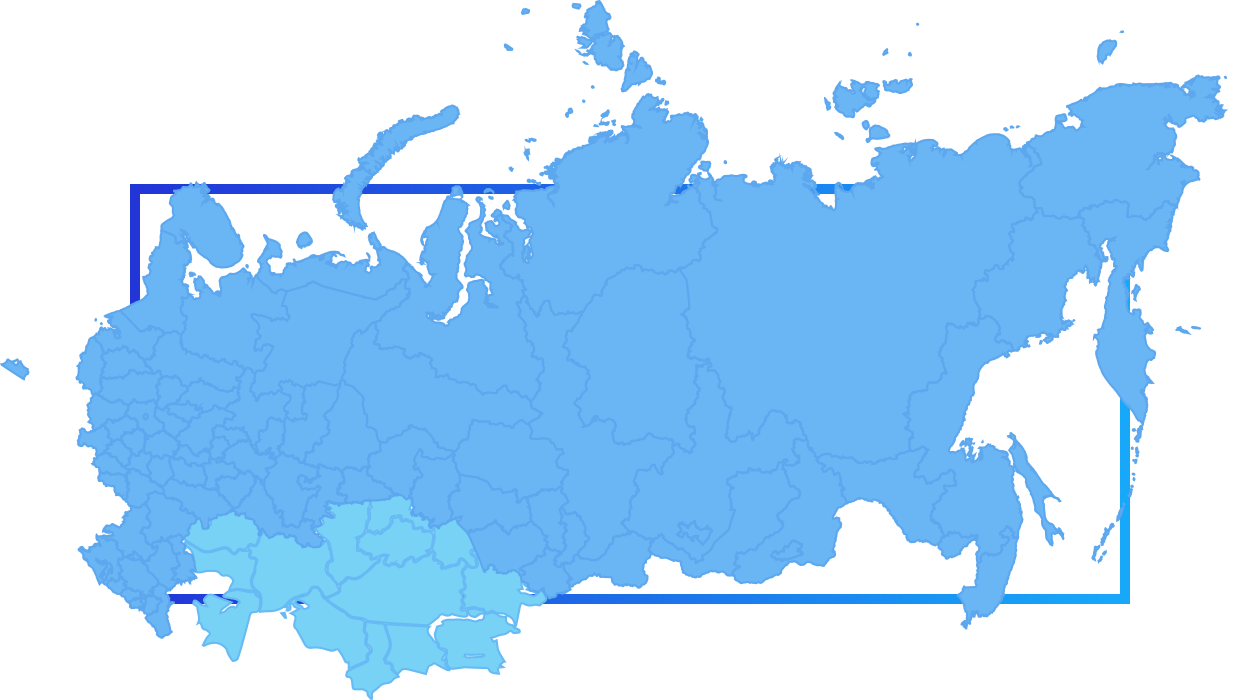 Карта наших доставок - вся Россия и Казахстан!